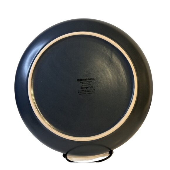 B+B Bread & Butter Hamptons Stoneware Dinner Plates Set- 2 Royal Blue 10" HTF - Picture 3 of 8